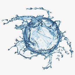 蓝色动感水珠