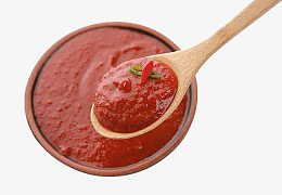 勺起来的辣椒酱