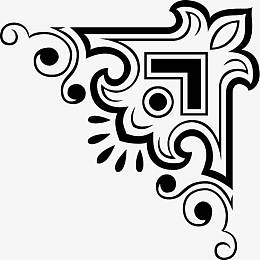 韩式原点直角对称花纹