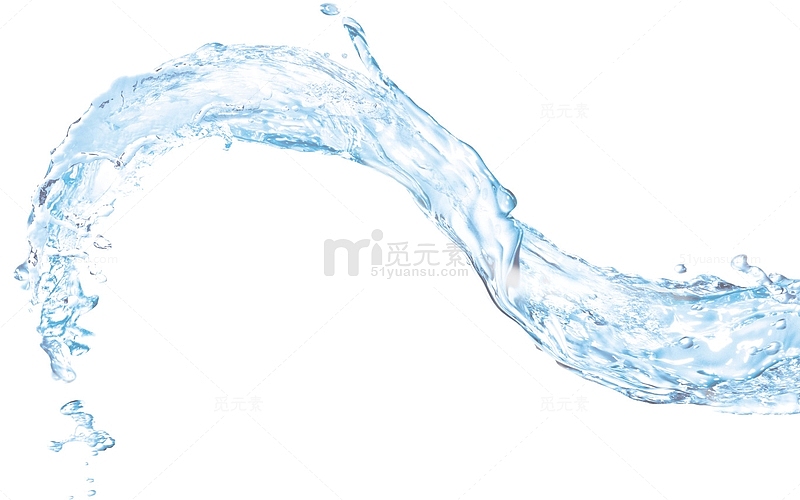 蓝色图片水柱 水滴喷溅