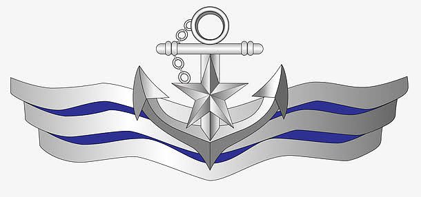 海军胸标ai矢量图