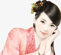 古代背景美女图