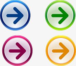 矢量圆形立体箭头图标