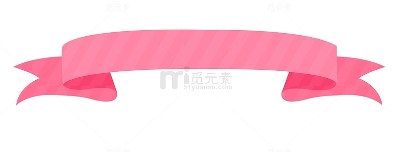 粉色手绘唯美丝带边框