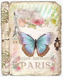 复古书本书页蝴蝶