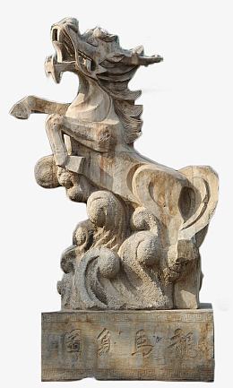 寺庙龙石像尊