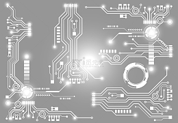 白色简约科幻电路板