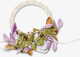 白色花样花环装饰
