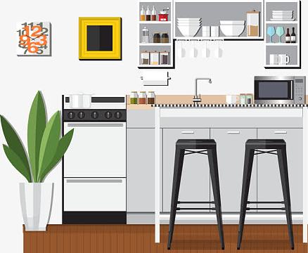 家用吧台矢量