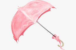 粉红色雨伞