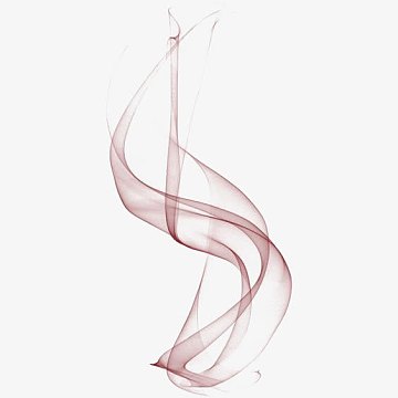 手绘红色烟雾线条