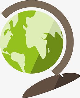手绘简约风格地球仪