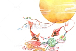 唯美古风手绘插画