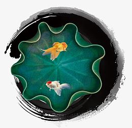 水墨锦鲤图