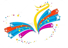 喜庆节日立体星星装饰素材