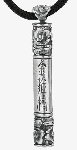 金箍棒造型银吊坠