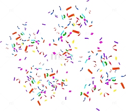 彩色礼花漂浮素材