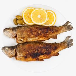 油炸河鲑鱼