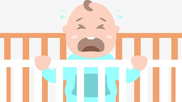 可爱哭泣的小婴儿矢量图