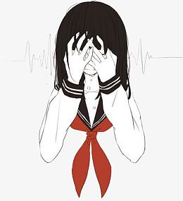 流泪的小学生