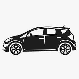 suv轿车简笔画矢量