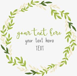 青翠柳叶装饰边框