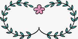 拼接树叶标题框