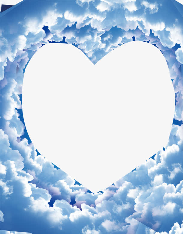 白云心形边框