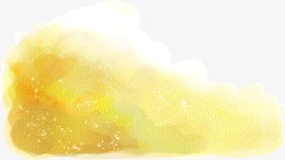创意黄色水彩云效果图