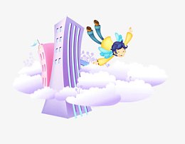 彩云小孩素材