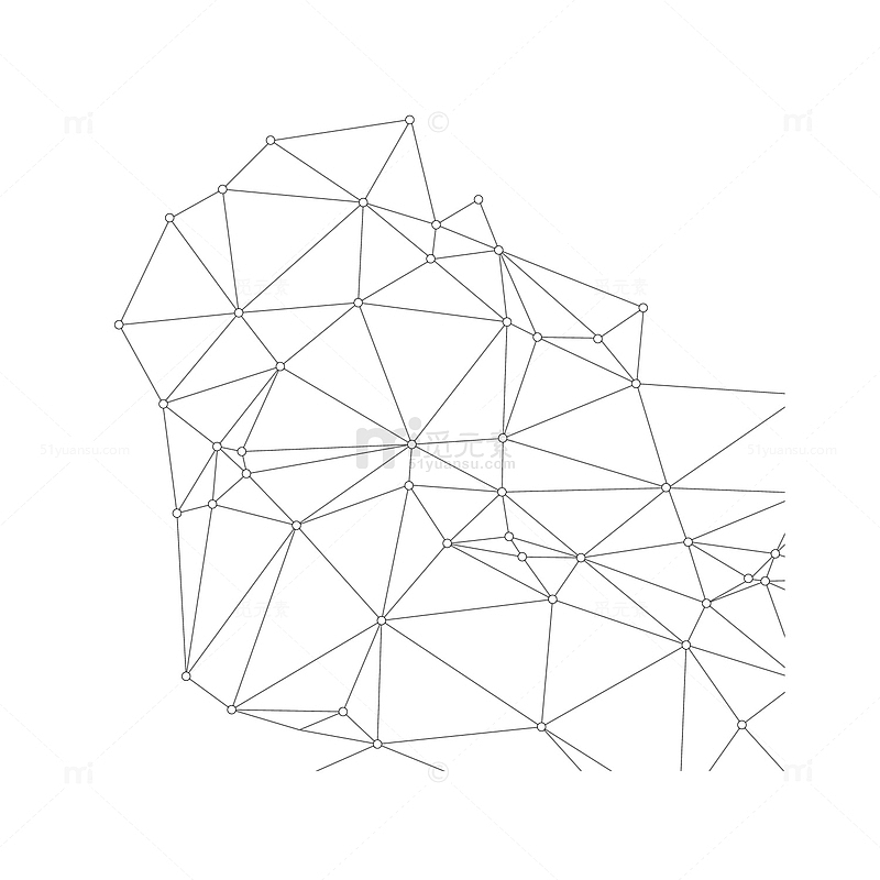 矢量立体不规则网格透视三角形