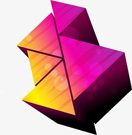 时尚立体三角形图形矢量素材