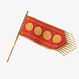 古代英雄贴战旗免抠素材
