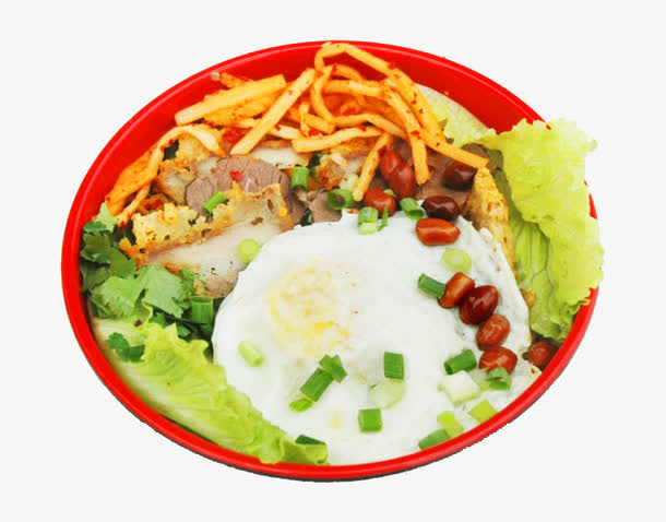 桂林米粉卤菜粉加煎蛋