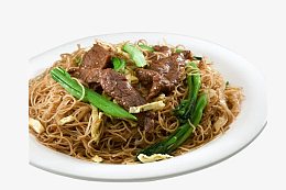 菜心牛肉炒米粉