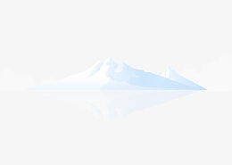 蓝白色冰川