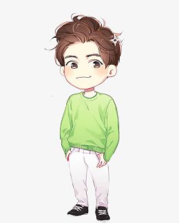 绿衣服小男孩
