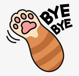 卡通猫爪byebye