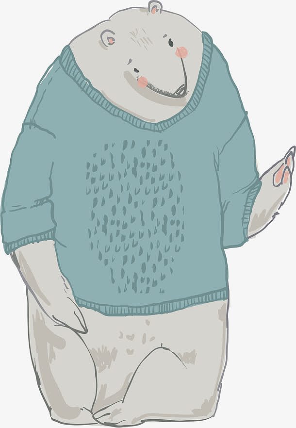 穿衣服的熊矢量