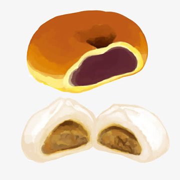 水彩卡通手绘png包子小鸡psdpng免抠卡通手绘丰盛的早餐油条aipng矢量