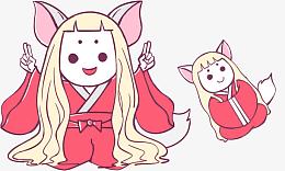 卡通人物小女孩