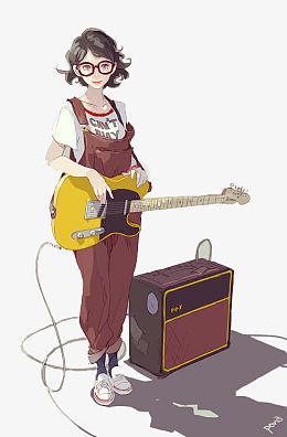 弹吉他的女孩