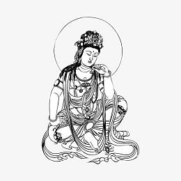 楼盘开盘插画pngpng手绘佛像设计装饰图案小