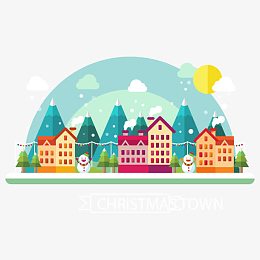 扁平化时尚建筑