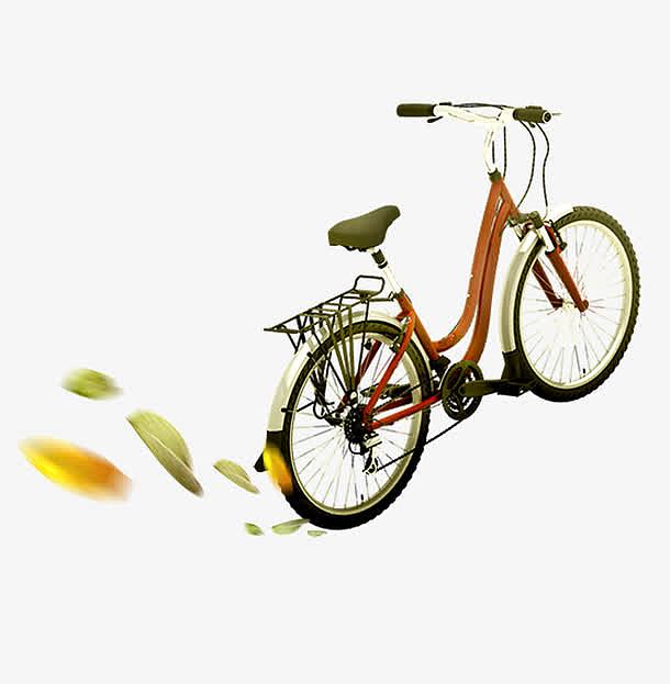 自行车和树叶