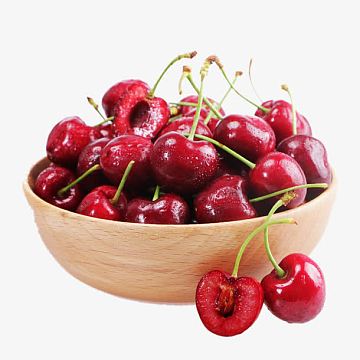 一盘红色樱桃