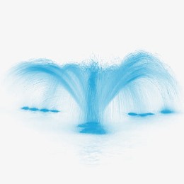 蓝色喷泉