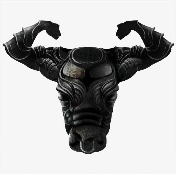 黑色图案牛头铠甲