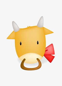 卡通牛头图片_卡通牛头素材_觅元素