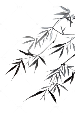 黑色水墨竹子